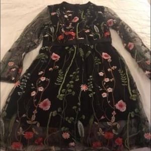 Shein Long-Sleeved Floral Dress